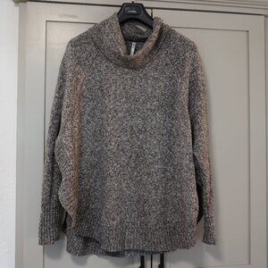 Leo & Nicole Zaryn Cotton Blend Poncho Pullover – XXL – Grey